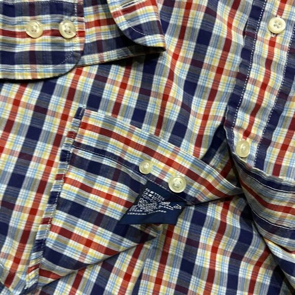 Tommy Hilfiger Vintage Y2K Multicolor Plaid Button Front Shirt Men's Size Medium - Picture 5 of 9